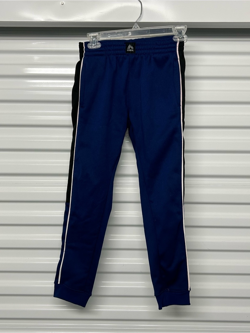 RBX Navy Sweatpants with Black Side Panels and White Piping